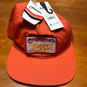Maruchan Instant Lunch Patch Snapback Baseball Cap Orange OSFM‎ NWT